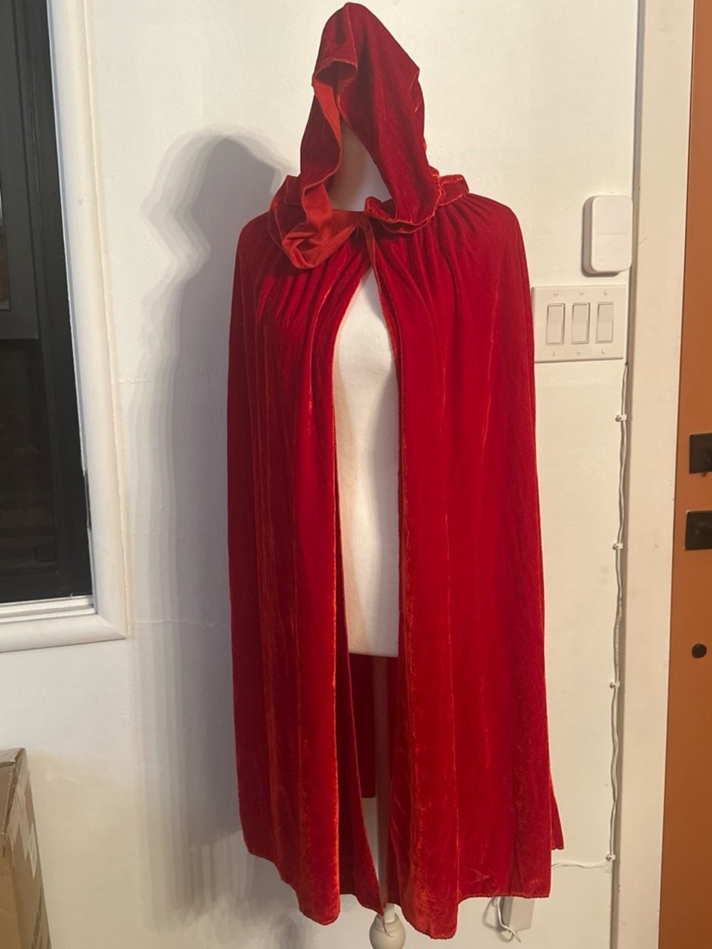 Target Red Velvet Hooded Cape - Women's Costume Cloak